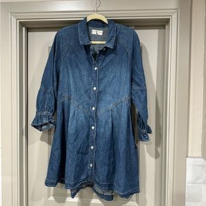 Free People Blue Denim Dress